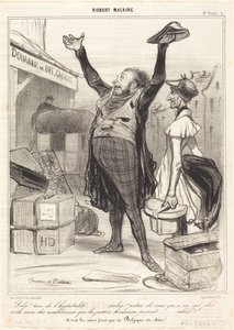 Salut! Land of Hospitality... by Honoré Daumier