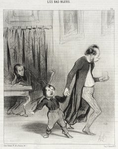 Satan, you child-mocking libertine! by Honoré Daumier