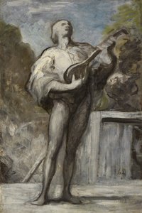 The Troubadour by Honoré Daumier