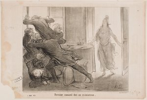 The Last Cabinet Meeting of the Ex-Ministers by Honoré Daumier