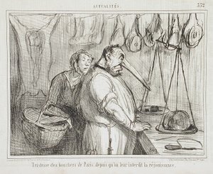 Sadness of the Butchers of Paris by Honoré Daumier