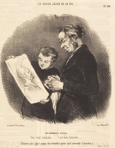 A Filial Tribute by Honoré Daumier