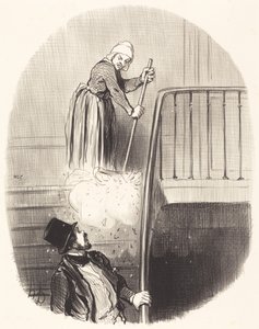 A Tenant Who Forgot on January 1st by Honoré Daumier