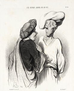 A Custom of India by Honoré Daumier