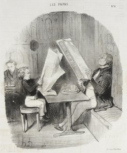 A Child Who Is Amused by Little. Le Constitutionnel Is Enough for Him for the Entire Evening by Honoré Daumier
