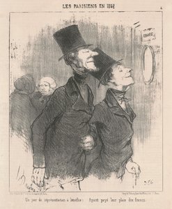 A Day of a Benefit Performance by Honoré Daumier