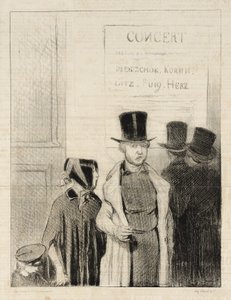 A Concert Announcement by Honoré Daumier