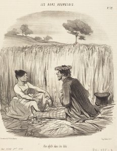 An Idyll in the Wheat by Honoré Daumier