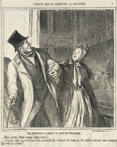 A Misunderstanding at the Odéon... by Honoré Daumier