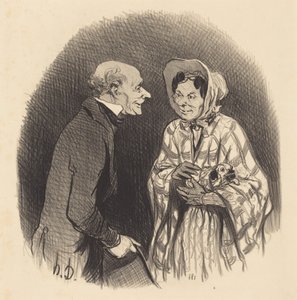 A New Acquaintance by Honoré Daumier
