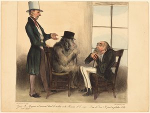 Look, Mr. Mayeux, this animal... by Honoré Daumier