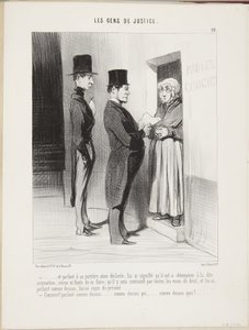 ...and speaking to her thus declared concierge... by Honoré Daumier