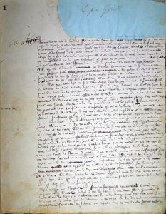 First page of the manuscript of 