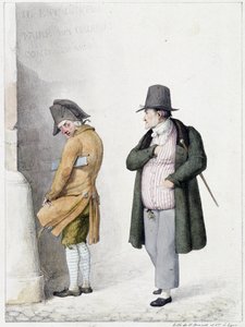 Man Urinating Against a Wall and Another Passers-by by Horace Antoine Brunet