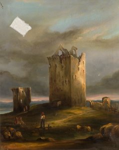 The Ruins of Broughty Castle on the Tay Looking East