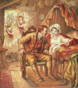 The Birth of Tom Thumb, illustration from Our Nurses Picture Book, engraved by Kronheim & Co., 1869