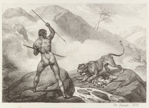 African Hunter by Emile Jean Horace Vernet