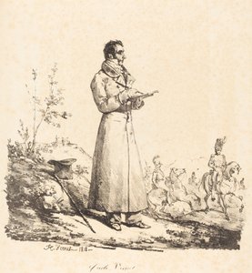 Carle Vernet, Full-Length by Emile Jean Horace Vernet