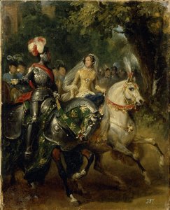 Cavalcade, ca 1842 by Emile Jean Horace Vernet