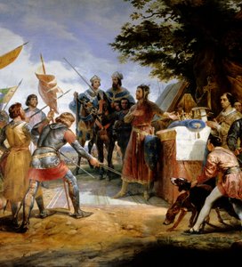 Franco-English War (1202-1214): The Battle of Bouvines on 27/07/1214 by Emile Jean Horace Vernet