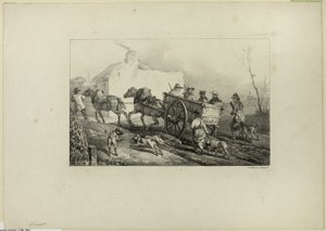 Hunters by Emile Jean Horace Vernet