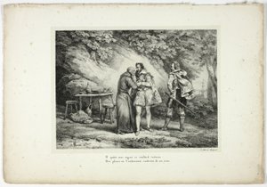 He leaves with regret this virtuous old man... by Horace Vernet