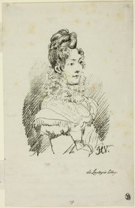 Portrait of Madame Perregaux by Emile Jean Horace Vernet