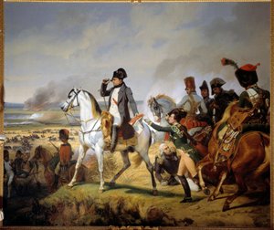 The Battle of Wagram on July 6 by Emile Jean Horace Vernet