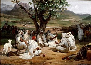 The Parliamentarian and the Medjeles Council of Arab Chiefs by Emile Jean Horace Vernet