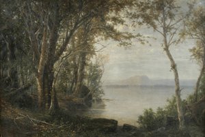 Mount Katahdin, Landscape with Lake and Mountain