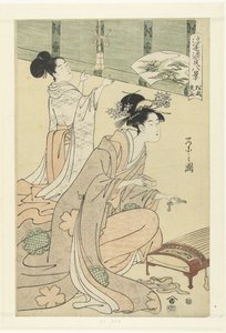 Evening Rain and Wind in the Pine Trees by Hosoda Eishi