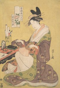 The Courtesan Hanaogi of the Ogiya Brothel, from the series Beauties of the Yoshiwara, ca. 1794