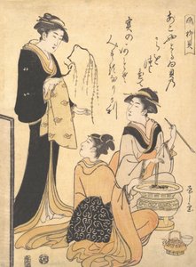 The Willow Shell, from an Untitled Set of Beauty Prints on the Theme of Shells, ca. 1791 by Hosoda Eishi