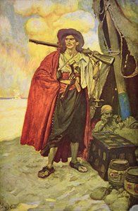 Buccaneer of Hispaniola in the Caribbean by Howard (after) Pyle