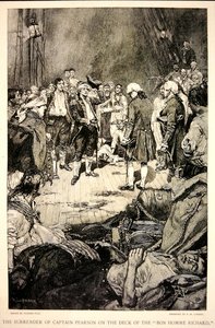 The Surrender of Captain Pearson to John Paul Jones on the Deck of the Bonhomme Richard in 1779