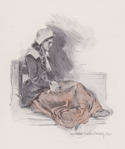 Illustration for Evangeline, A Tale of Arcadie, by Henry Wadsworth Longfellow by Howard Chandler (after) Christy