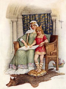 Alfred the Great learning to read