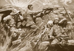 Private Cooke Continues to Fire His Machine-Gun After Every Member of the Gun Team Had Been Killed or Wounded by Howard K. Elcock
