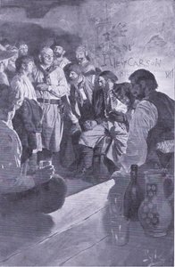 He led Jack up to the man who sat on the barrel