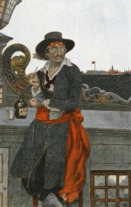 Kidd on the Deck of the Adventure Galley, Early 20th Century (Book Illustration) by Howard Pyle