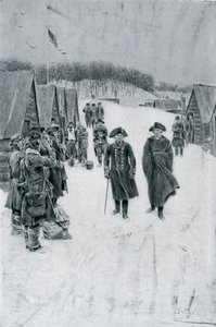 Washington and Steuben at Valley Forge, illustration from 