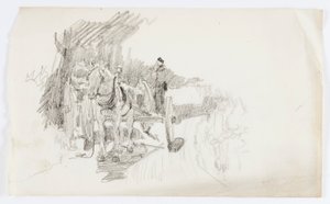 Untitled (Horse Drawn Cart) by Howard Russell Butler