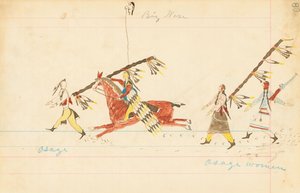 Osage, Big Nose, Osage Women, 1874-75 by Howling Wolf