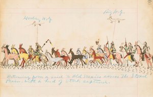 Returning from a Raid to Old Mexico across the Staked Plains with a Herd of Stock Captured, 1874-75 by Howling Wolf