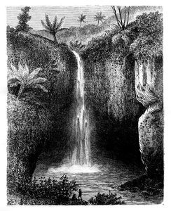 Fall of the river, Tondano, Indonesia, 19th century
