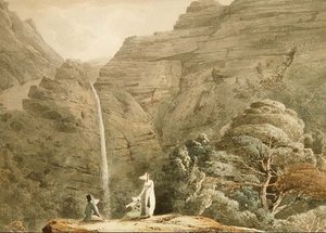 Visiting the Cataract at Dol-y-Melynen, near Dolgelly, Wales