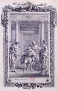 Cinna or The Clemency of Augustus, Tragedy by Pierre Corneille, Engraving by Gravelot