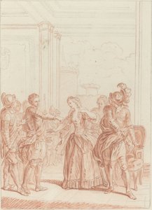 I am avenged of you: they hate you, and they love me by Hubert Francois Gravelot