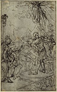 Study for an illustration in Tacitus "Tiberius, or The First Six Books of the Annals" Book I, Vol. 1, 3rd Study by Hubert Francois Gravelot