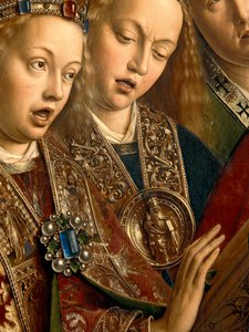(Detail) Singing Angels from the Left Wing of the Ghent Altarpiece
